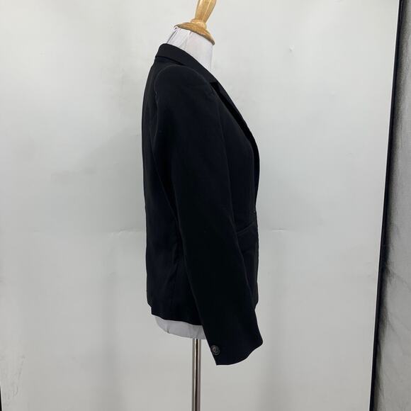 Boy. by Band of Outsiders Blazer Womens 2 Black Wool Padded Shoulder One Button - Picture 6 of 14